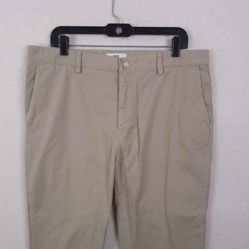SPOKE Chinos Mens 35x29 Khaki Tan Build B Cotton Stretch Trousers